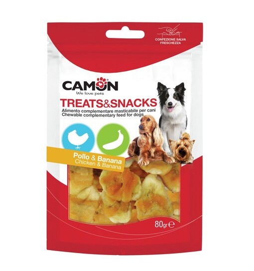 Snack per cani Treats & Snacks pollo e mela 80 gr Camon