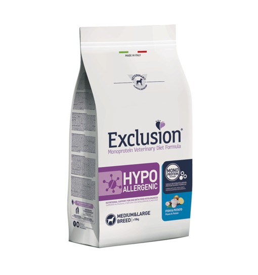 Hypoallergenic Exclusion Pesce e patate medium e large 2 kg