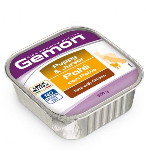 Umido Gemon Puppy & Junior Patè con pollo 300 gr