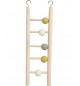 Scaletta per uccelli 9 gradini con palline 9,5 x 38 cm