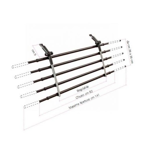 Divisorio per Auto in metallo regolabile camon Walky Barrier CW 100