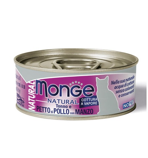 Monge delicate gatto Tonno e petto di pollo con manzo 80 gr