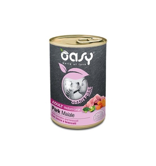 Oasy Umido cane Adult medium large Tacchino con verdure grain free 400 gr