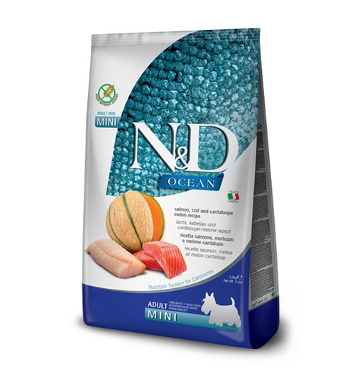 N&D Pumpkin Adult mini salmone merluzzo e melone cantalupo Grain Free 800 gr