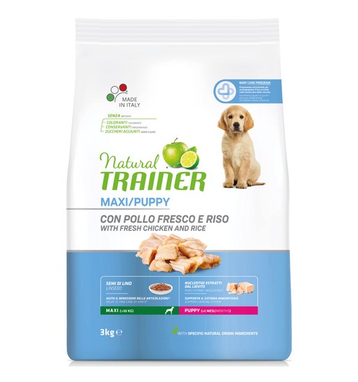 Natural Trainer junior maxi con pollo 12 kg
