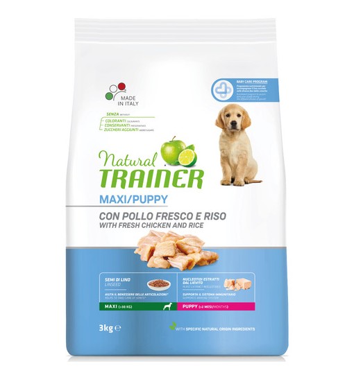 Natural Trainer Maxi puppy pollo 12 kg