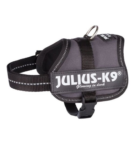 Pettorina Julius-K9 nera 0/M 58/76 cm