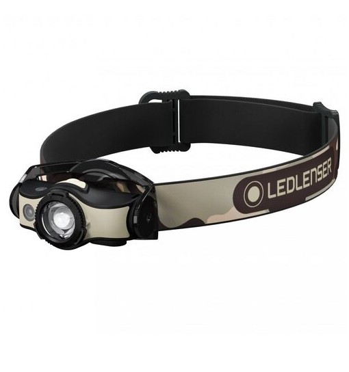 Lampada Frontale ledlenser MH4 Black/Sand ricaricabileCavo USB/magnete, Li-Ion14500