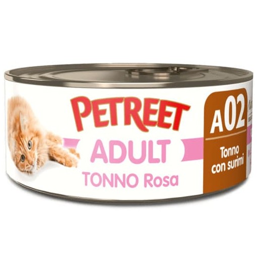 TONNO ROSA CON SURINI AL GUSTO DI ARAGOSTA UMIDO GATTO 70 grPETREET