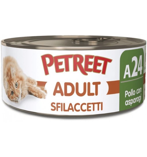 PETREET ADULT ASPARAGI CON SFILACCETTI DI POLLO 70 gr