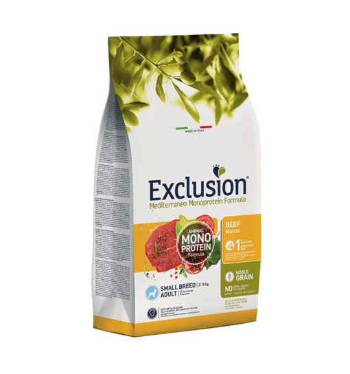 Exclusion monoproteico al Manzo small 2 kg mediterraneo