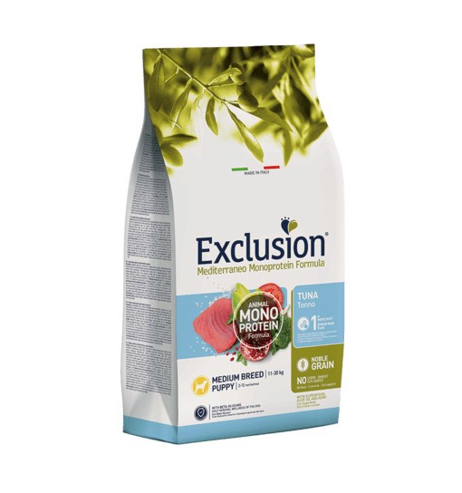 Exclusion monoproteico al Tonno Puppy medium 3 kg mediterraneo