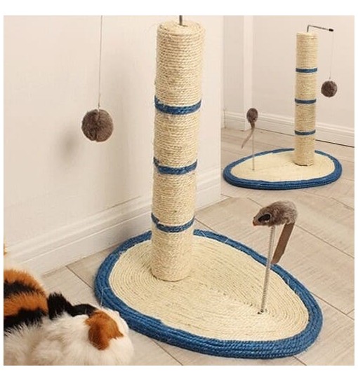 TRIXIE-TIRAGRAFFI PER GATTO CELESTE CON TOPOLINO GIOCATTOLO