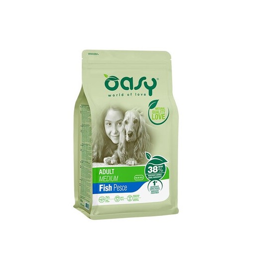 Oasy dog adult medium pesce