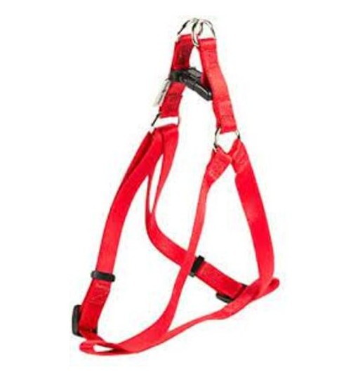 Pettorina sgancio comfort nylon rosso 10 mm x 20-35 cm
