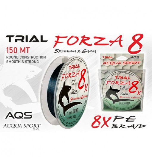 Filo trecciato Trial forza 8 capi AQS 0,14 mm