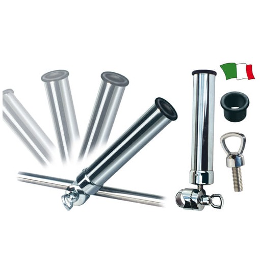 Porta canna a battagliola in ottone orientabile