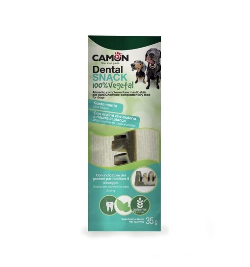 Dental Snack gusto menta 35 gr camon 100 % vegetale