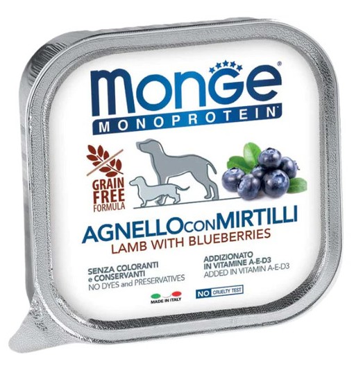 Monge Dog Solo Agnello con Mirtilli 150 gr
