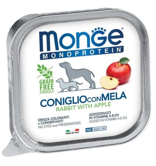 Monge Dog Solo Coniglio con mela 150 gr