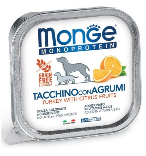 Monge Dog Solo Tacchino con Agrumi 150 gr