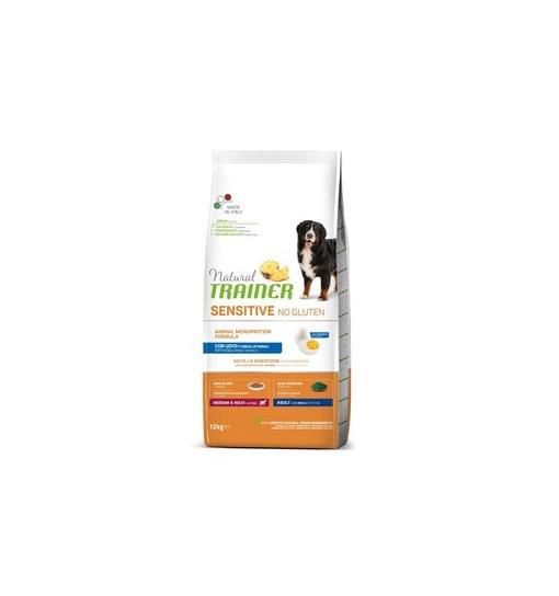 Trainer natural sensitive con uovo e cereali integrali Medium max 3 Kg