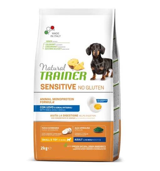 Trainer natural sensitive con uovo e cereali integrali small e toy 2 Kg