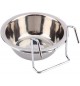 Ciotola in acciaio inox con supporto misura 21 cm