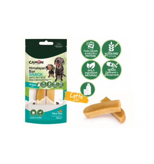 Snack per cani naturale in barrette al latte Himalayan bar 60 gr 2 pz MIsura S