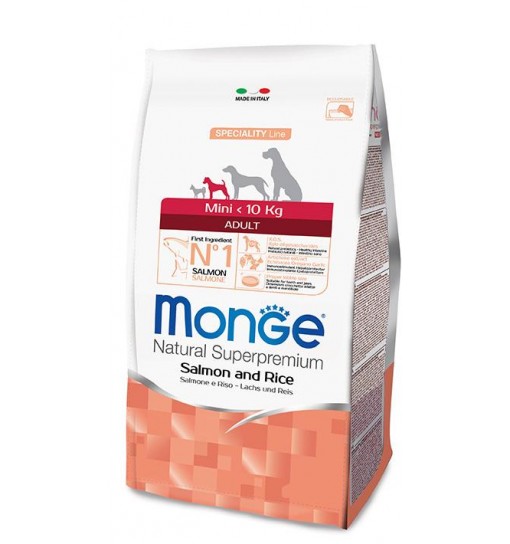 Monge mini adult salmone e riso 2,5 kg