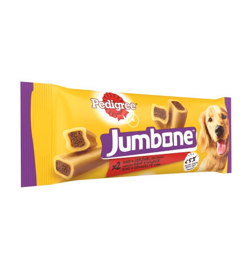 Snack Pedigree Jumbone Medium al gusto di manzo e pollame snack per cane 2 pz 180 gr
