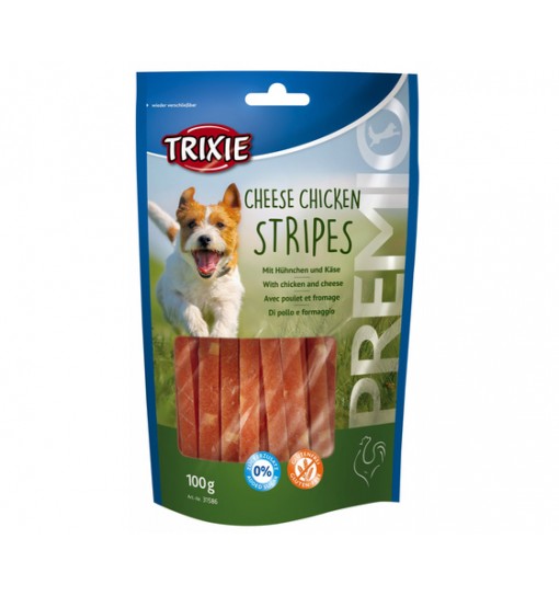 Sneck premio stripes di pollo con formaggio 100 gr trixie