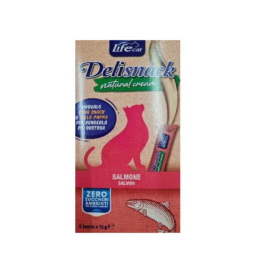Delisnack crema Salmone Life 6 x 15 gr