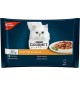 Purina Gourmet Perle Umido Gatto, Salsa Gatto Con Manzo, Pollo, Anatra, Agnello, Buste da 85 g 4 pzper conf.