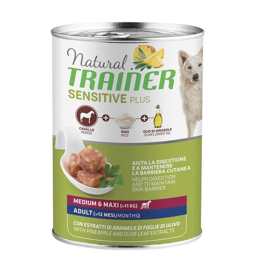 Natural Trainer sensitive plus umido Cavallo medium maxi 400 gr