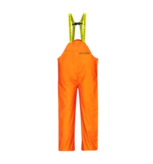 Pantalone impermeabile salopette professionale pesca arancio mis XXXL