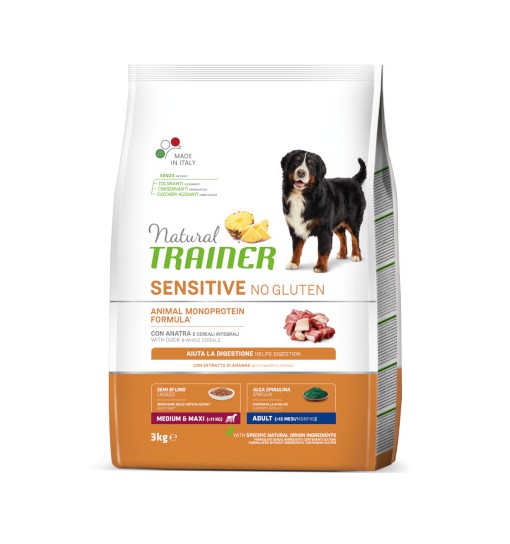 Natural Trainer sensitive adult maxi medium Duck anatra 12 kg