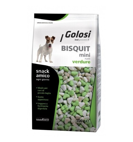 Biscotti per cani golosi mini con verdure 300 gr