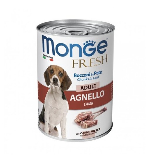 Monge Fresh Bocconi in patè Agnello 400 gr umido cane