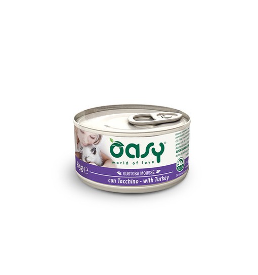 Oasy Mousse per gatti con tacchino 85 gr