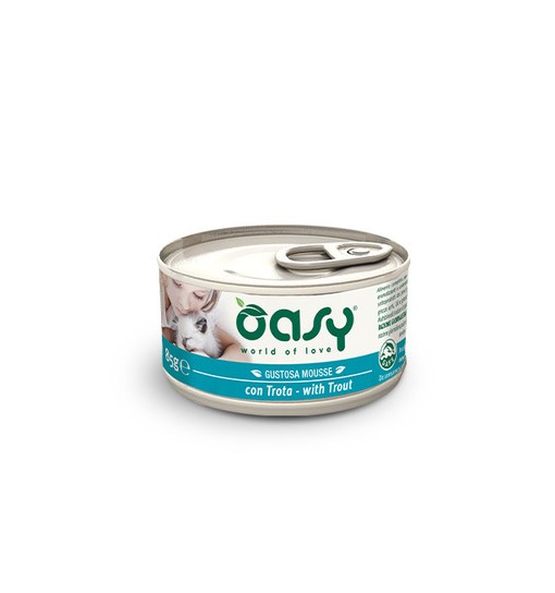 Oasy Mousse per gatti con trota 85 gr