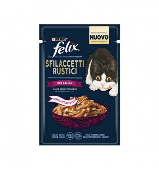 Felix Sfilaccetti rustici in salsa con Anatra 80 gr