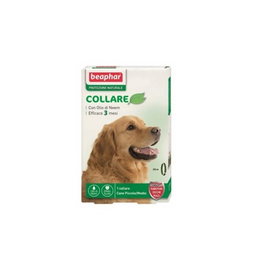Collare Antiparassitario naturale con Olio di Neem Efficace 3 mesi per cani piccolo e medio