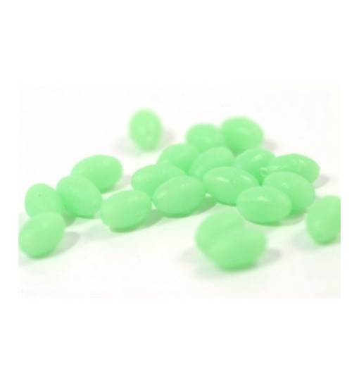 Palline ovali morbide fluorescenti mis 8x10 mm 100 pz