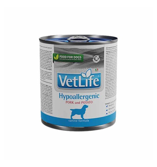 Farmina vet life cane hypoallergenic maiale e patate da 300 gr in lattina