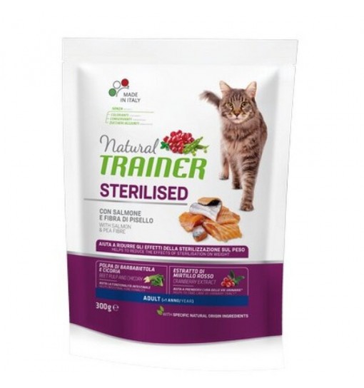 Natural Trainer Gatto Adult sterilizzato al salmone kg 10
