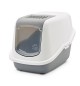 Toilette per gatti chiusa Ella con porta afiltro 57x39x41 Bianco/ salmone farm company