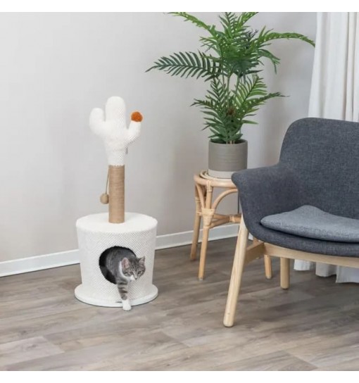 Tiragraffi per gatti Nicchia relax con cactus 36x84h