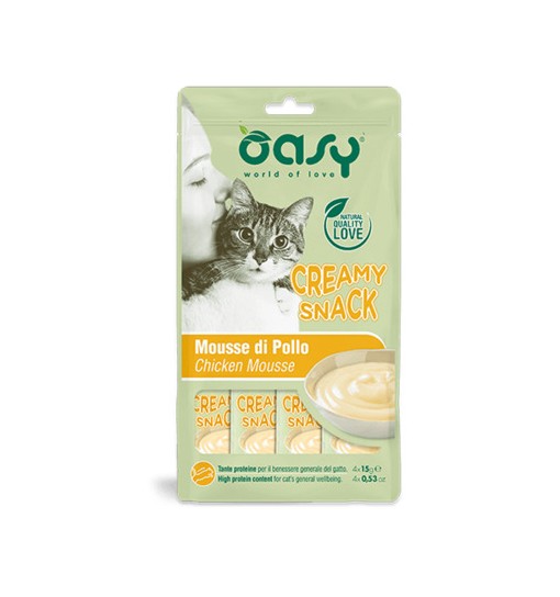 Oasy snack creamy mousse di pollo 4x15 gr
