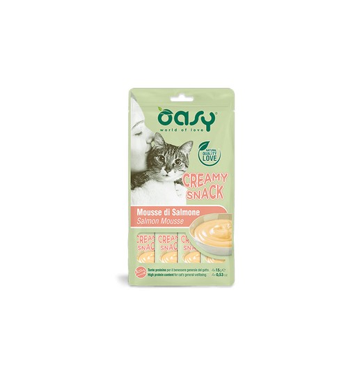 Oasy snack creamy mousse di Salmone 4x15 gr